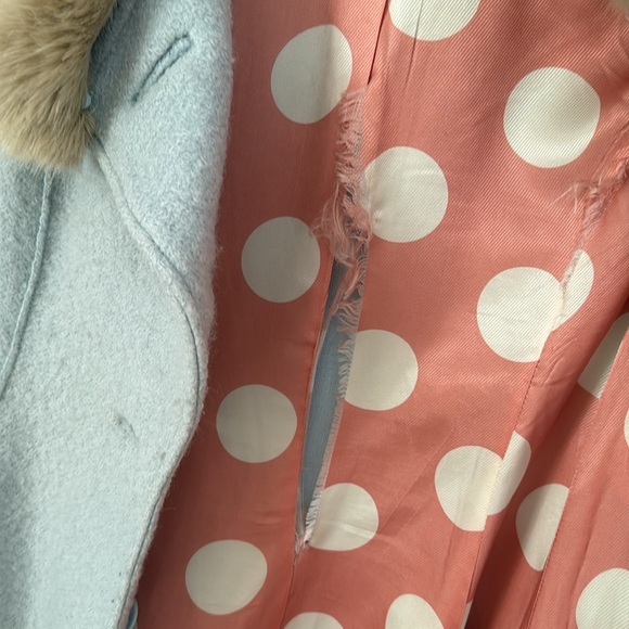 ANTHROPOLOGIE SIZE 4 elevenses beatrix coat *RARE* fur collar, ice queen - Picture 6 of 9